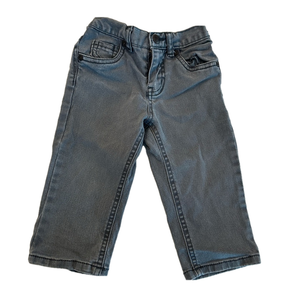 4/20$ Cherokee baby grey straight leg denim jeans size 18 months